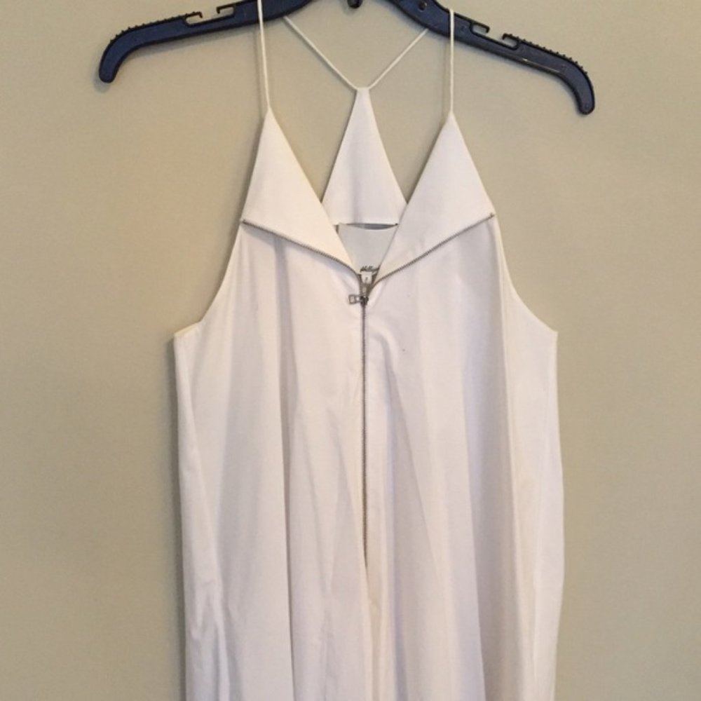 New 3.1 Phillip Lim cotton zip trapeze tent swing relaxed crisp poplin minidress - Picture 12 of 16